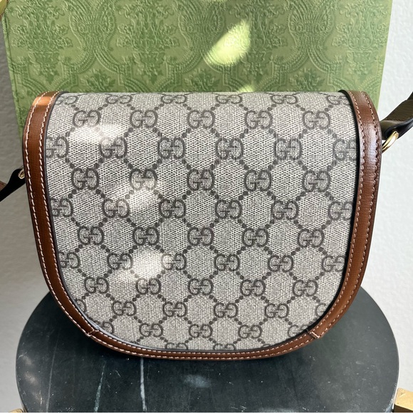 NEW with tag Gucci GG Supreme Horsebit 1955 Mini Rounded Shoulder Bag - Picture 5 of 16